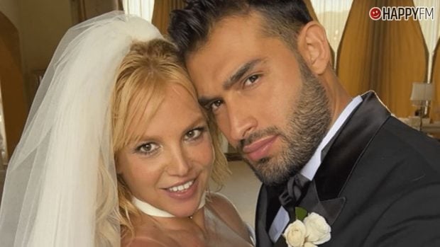 Britney Spears y Sam Asghari en su boda.