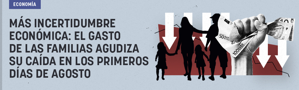 Más incertidumbre económica: el gasto de las familias agudiza su caída en los primeros días de agosto