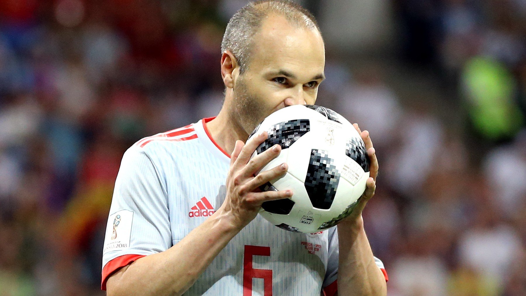 Iniesta, en su último Mundial con España.