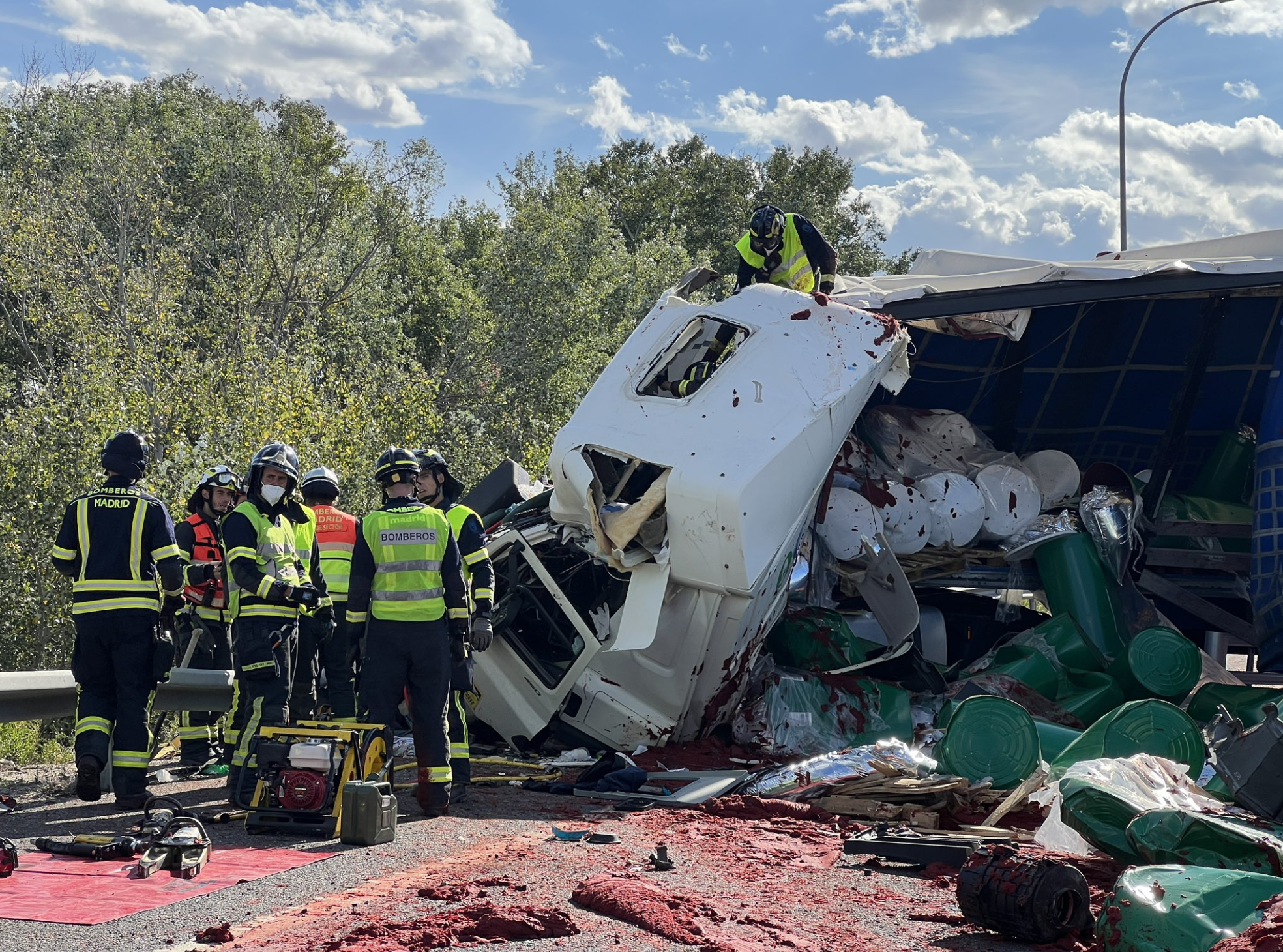 muere camionero M50 Madrid 