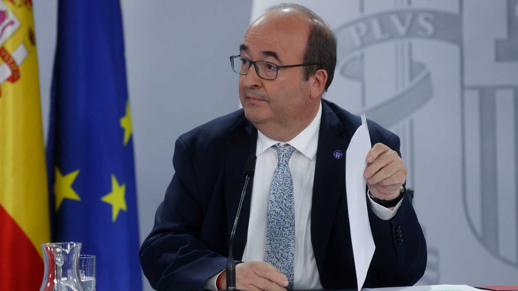 Miquel Iceta, tras el Consejo de Ministros. (EFE)