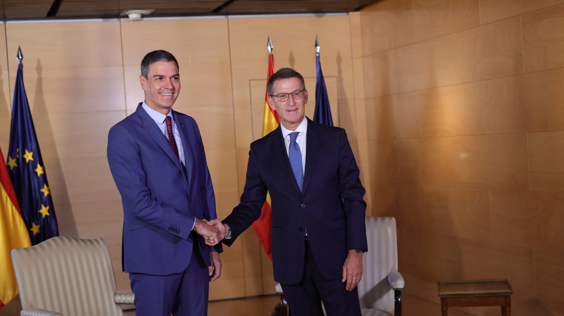 Pedro Sánchez y Alberto Núñez Feijóo (Foto: Europa Press)