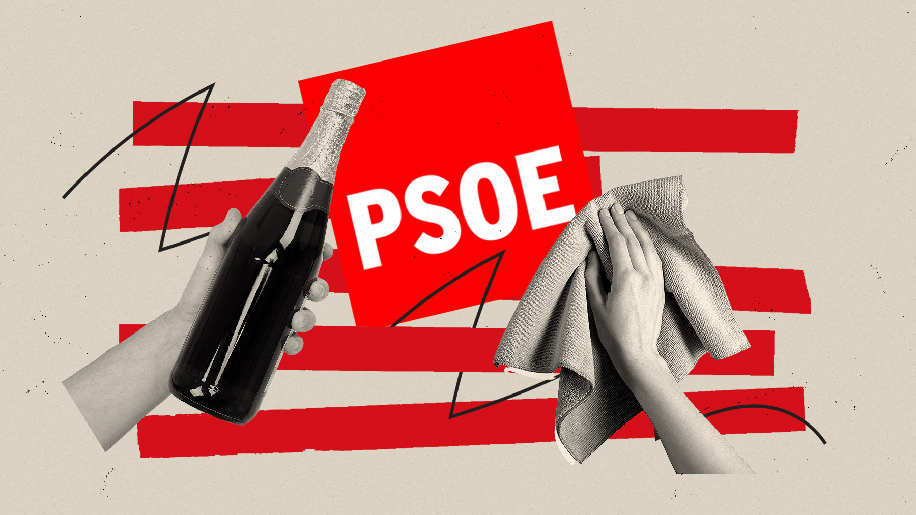 El PSOE regala licor a los hombres y bayetas a las mujeres por las fiestas de un pueblo en Granada.