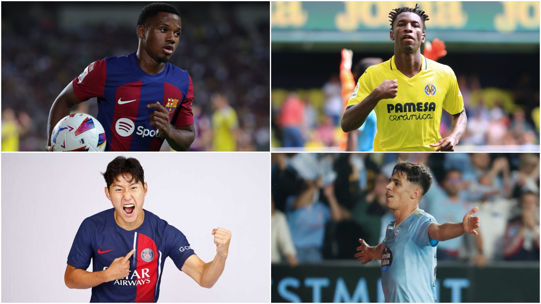 Ansu Fati, Nicolas Jackson, Kang In Lee y Gabri Veiga, fugas de La Liga.