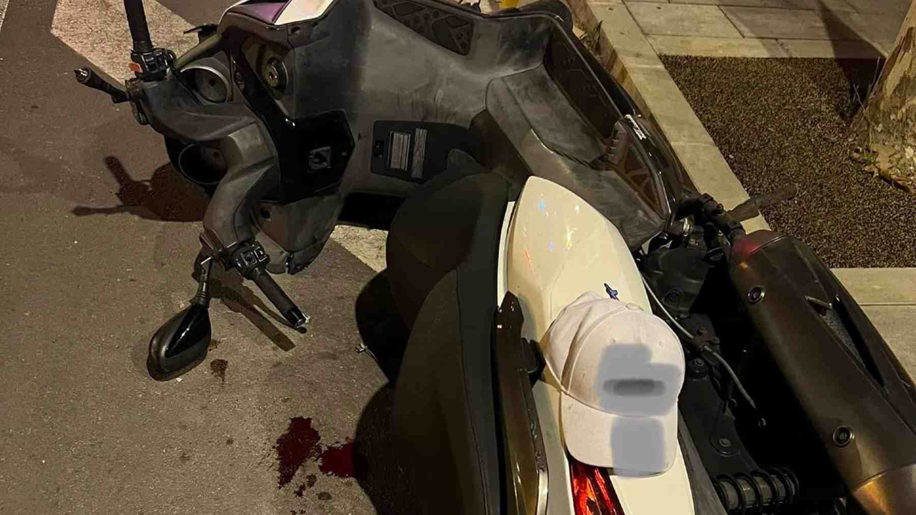 Moto accidentada en Alcúdia. POLICÍA LOCAL ALCÚDIA