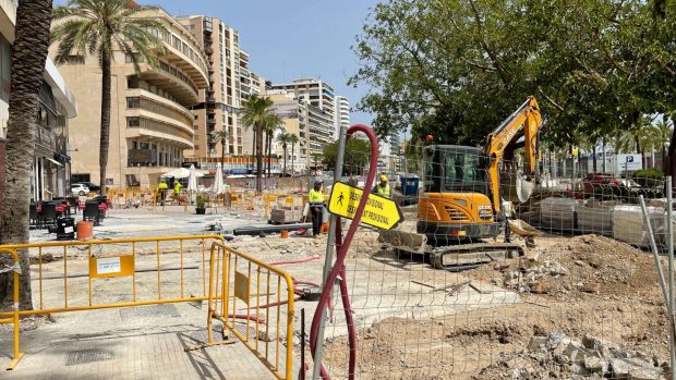 Obras en el Paseo Marítimo de Palma.