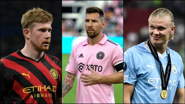 Haaland, Messi y De Bruyne lideran la lista de candidatos para el Balón de Oro