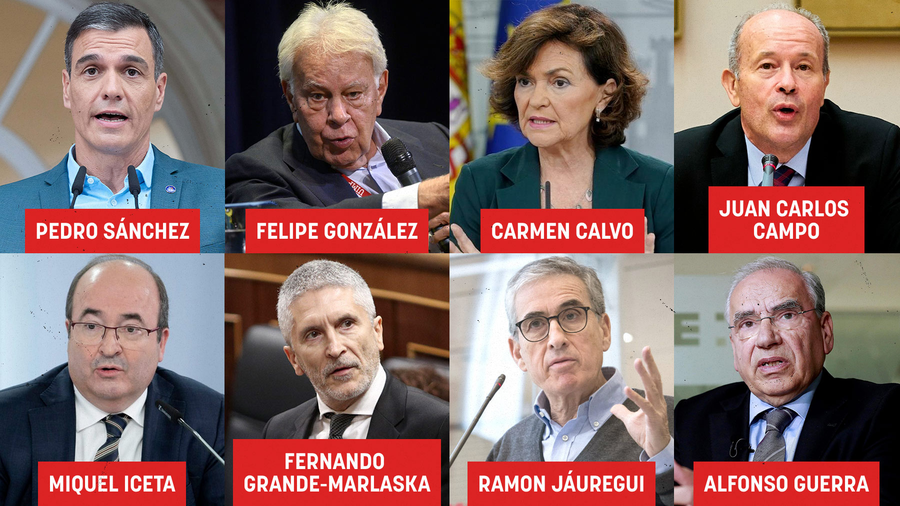 Los socialistas que rechazan la amnistía.