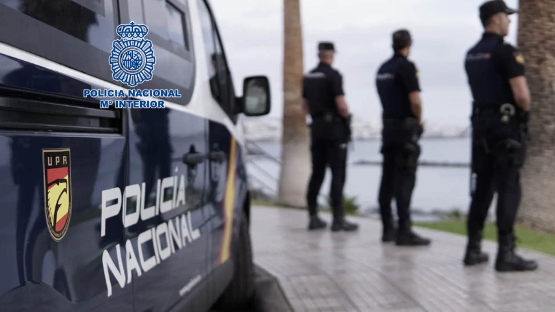 Agentes de la Policía Nacional en la Playa de Palma.
