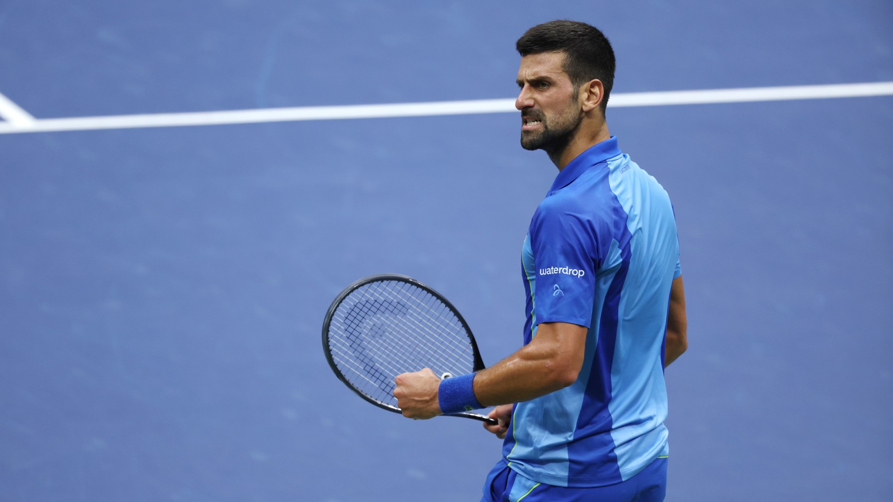 Novak Djokovic celebra un punto en el US Open. (Getty)