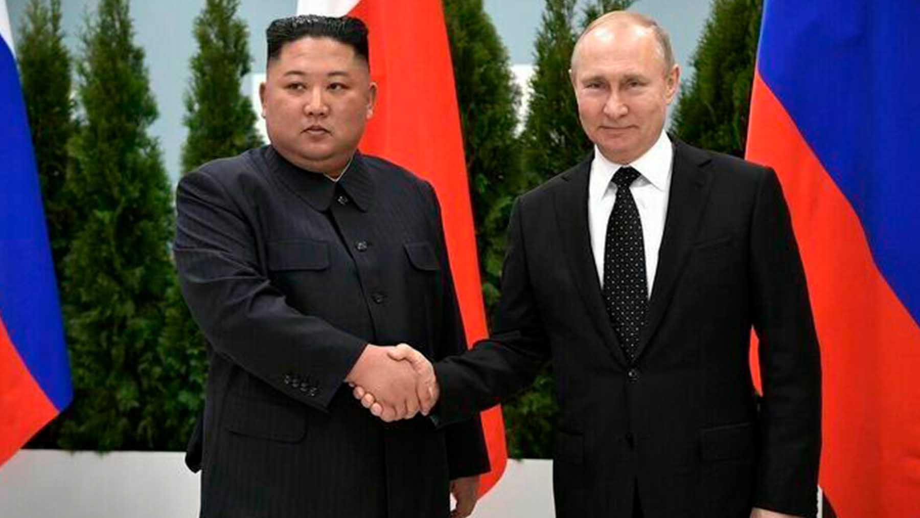 Kim Jong Un y Vladimir Putin.