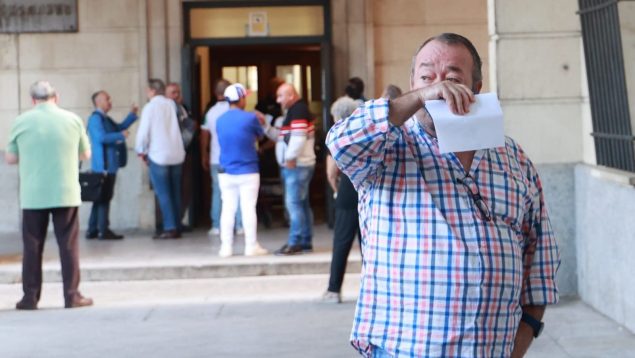 Juan Francisco Algarín a su llegada a la Audiencia.