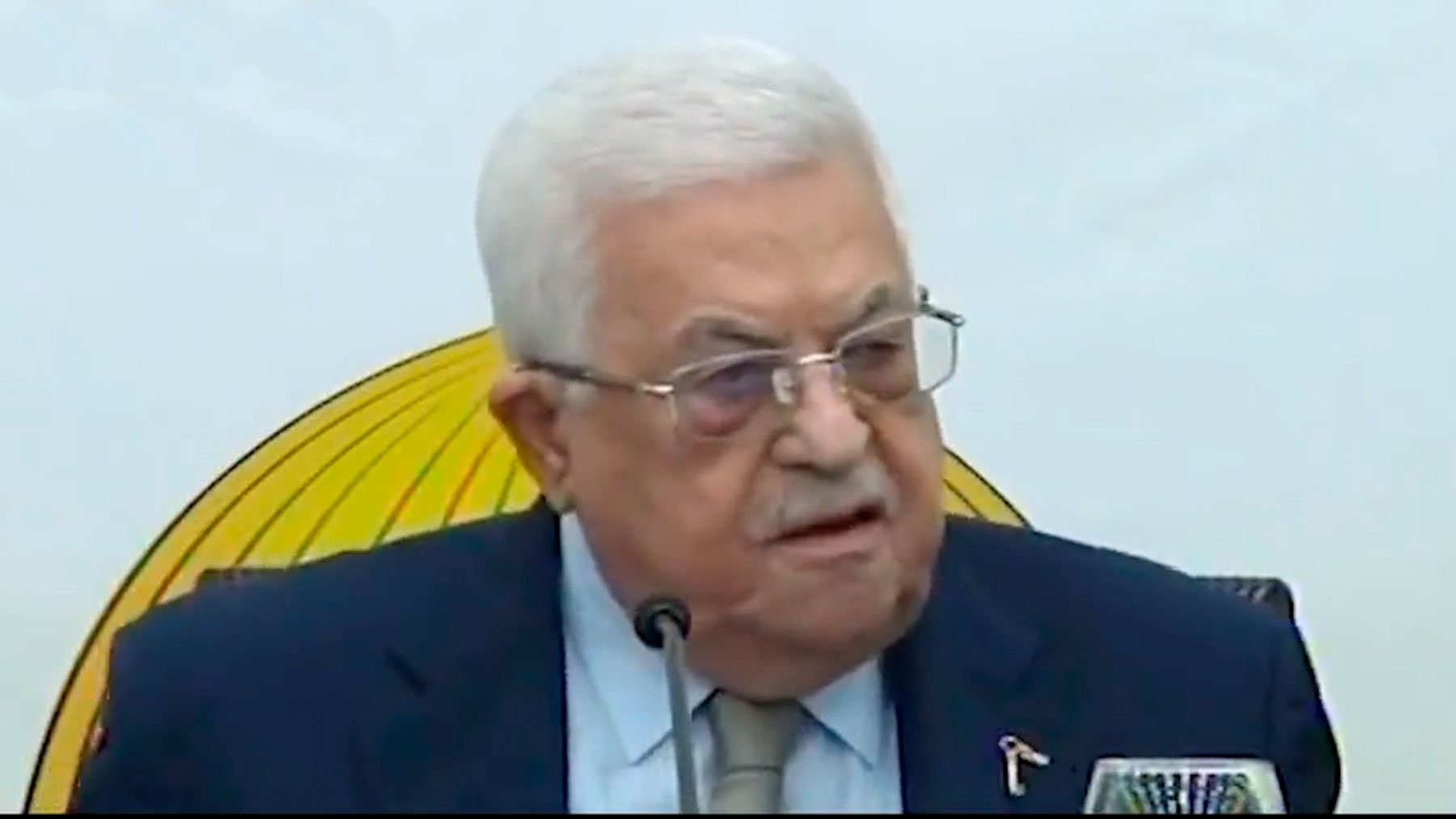 El presidente de Palestina, Mahmud Abás