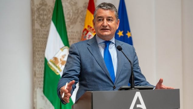 El consejero andaluz de la Presidencia, Interior, Diálogo Social y Simplificación Administrativa, Antonio Sanz (EUROPA PRESS).