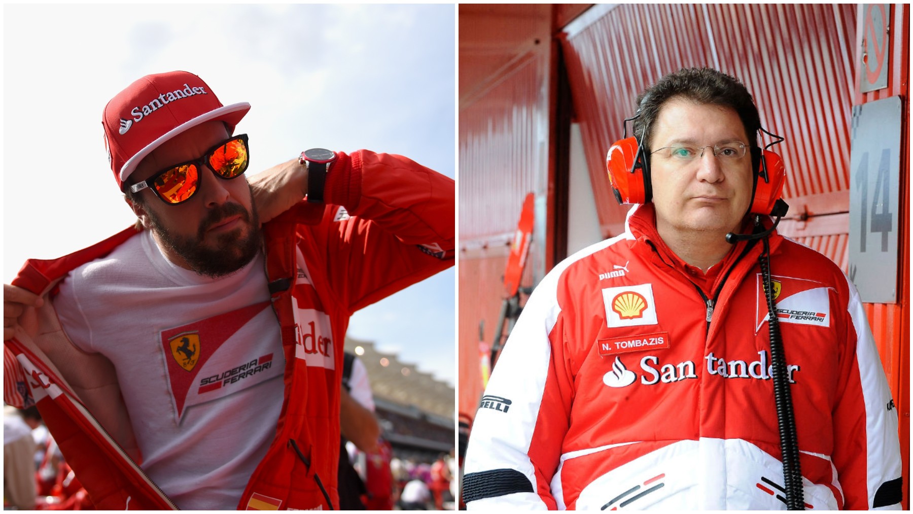 Fernando Alonso y Tombazis, en su época en Ferrari.