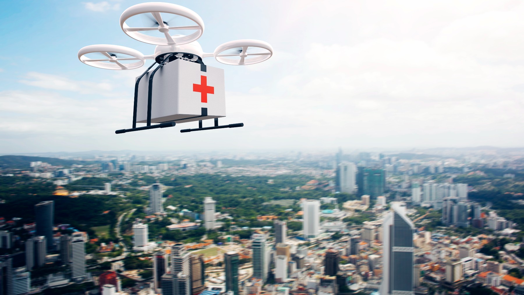 Drones para el transporte de sistemas sanitarios de urgencias como RCP.
