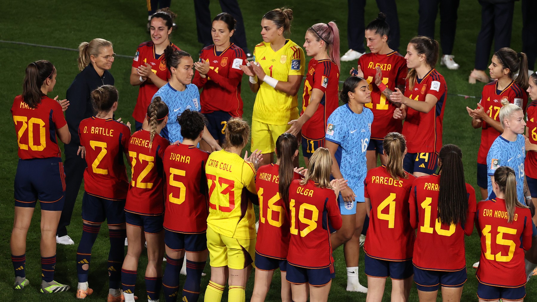 Las jugadoras de la selección tras ganar el Mundial. (Getty)