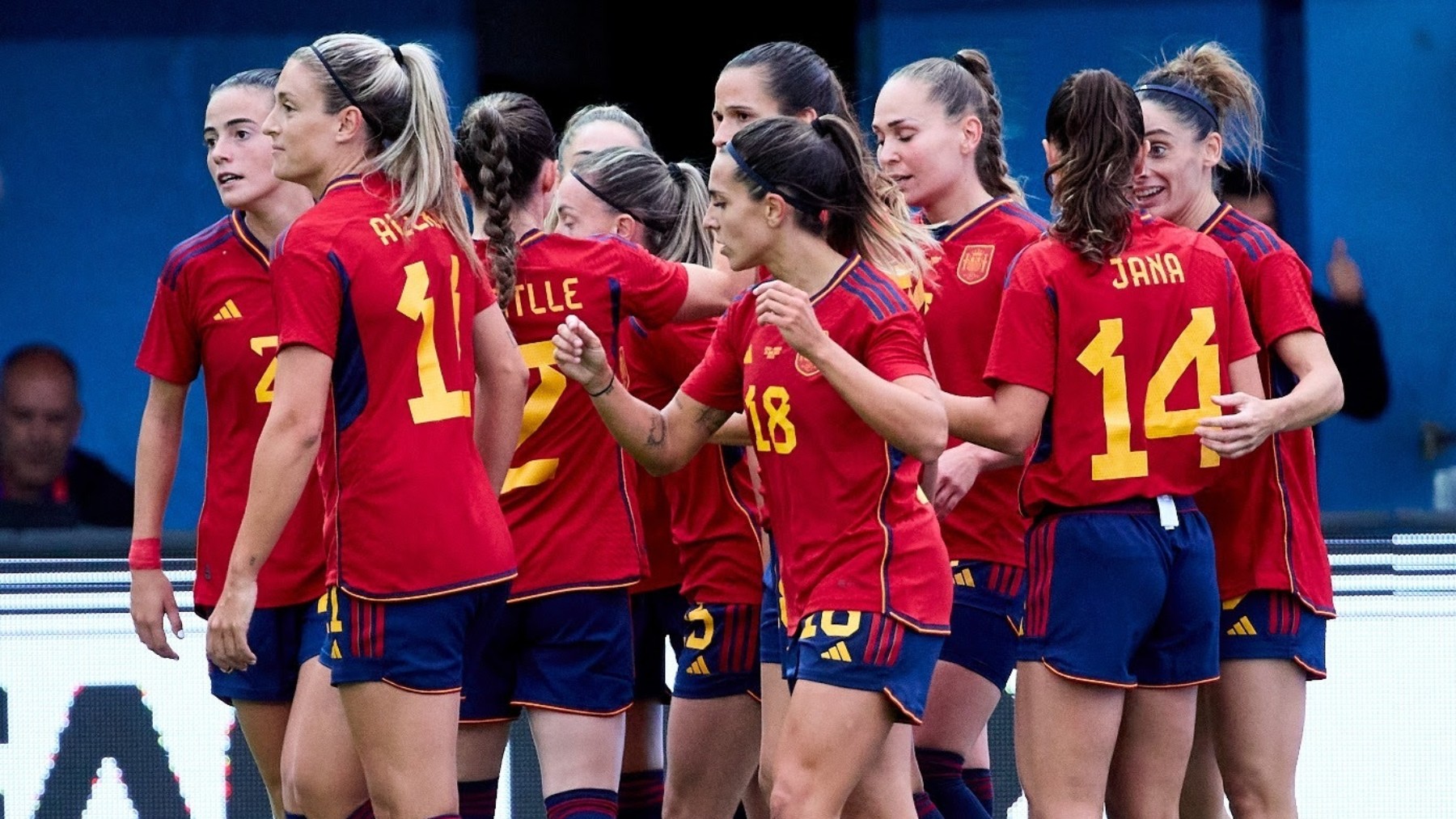 Las jugadoras de la selección española femenina celebran un gol. (Europa Press)