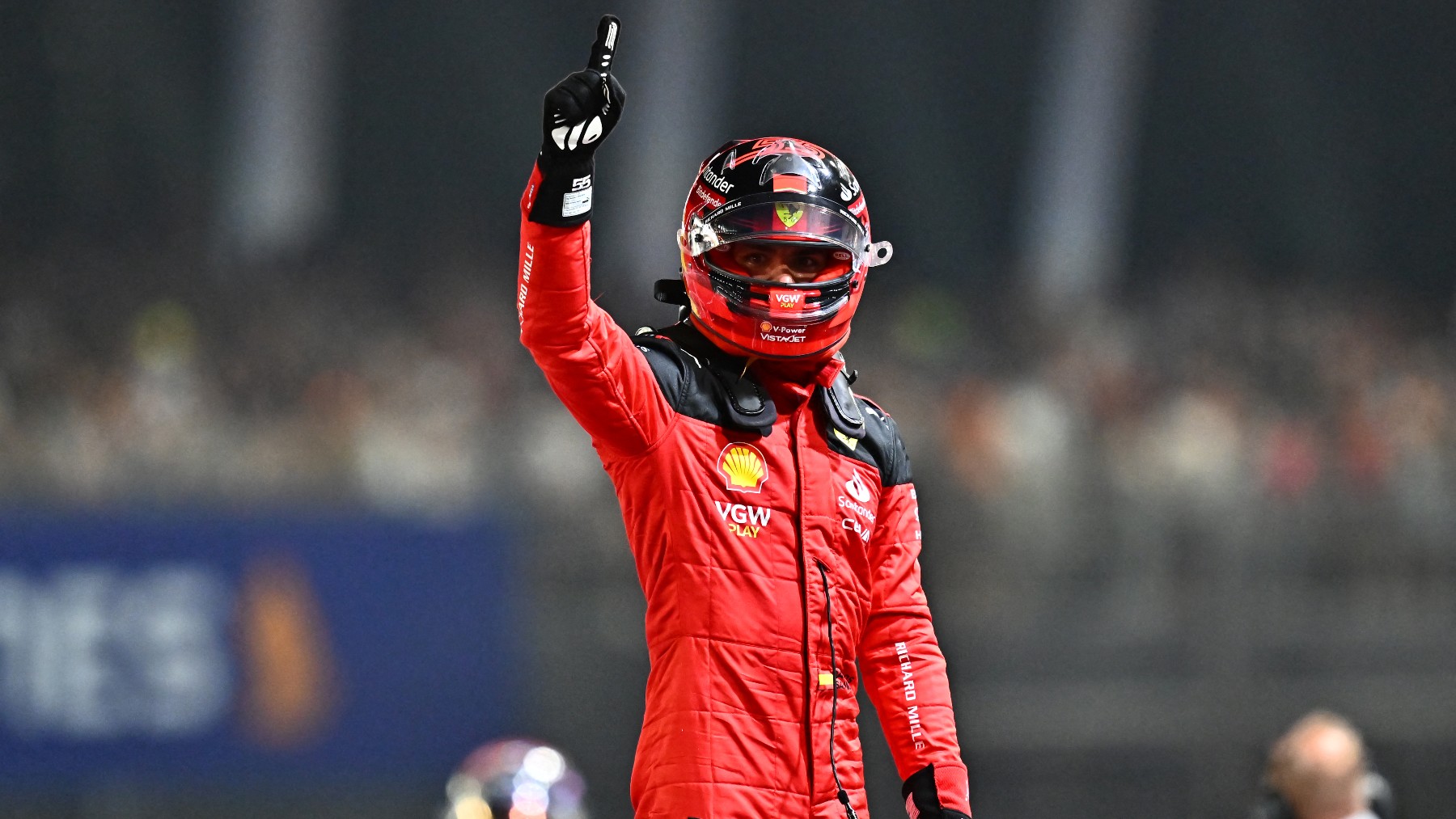 Carlos Sainz durante el GP de Singapur de F1. (AFP)