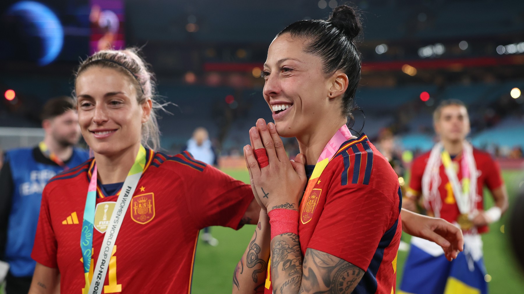 Jennifer Hermoso y Alexia Putellas. (Getty)