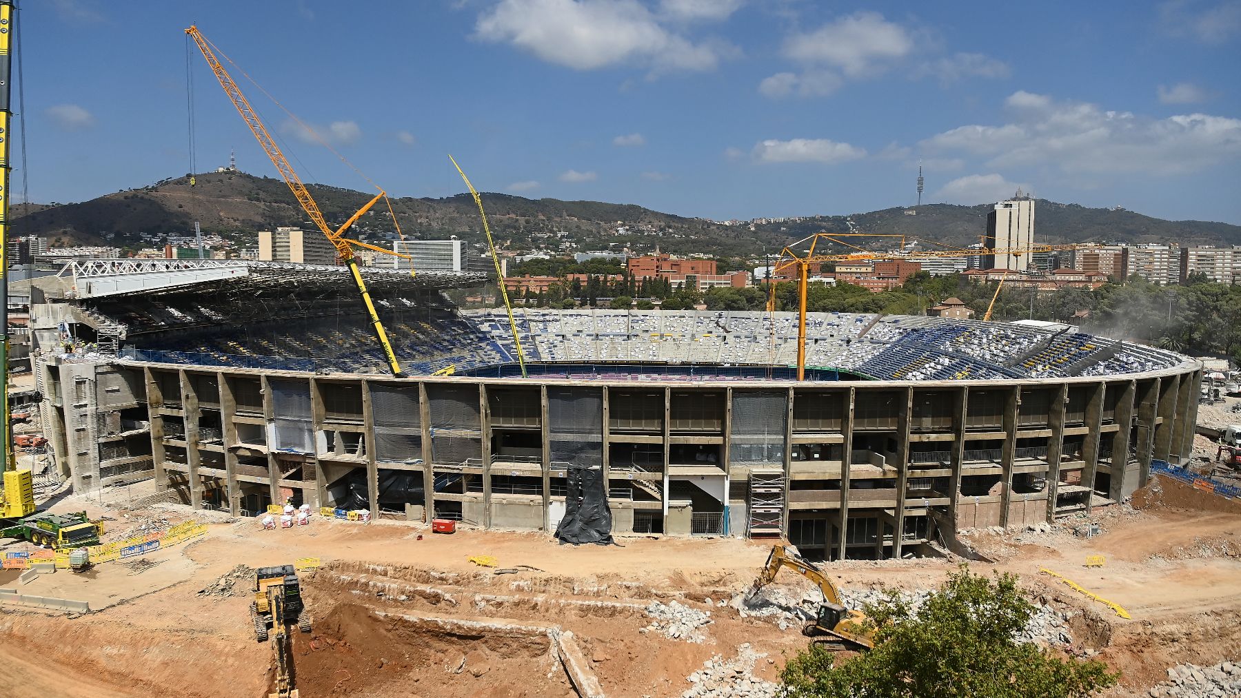 Estadio Spotify Camp Nou en obras. (AFP)