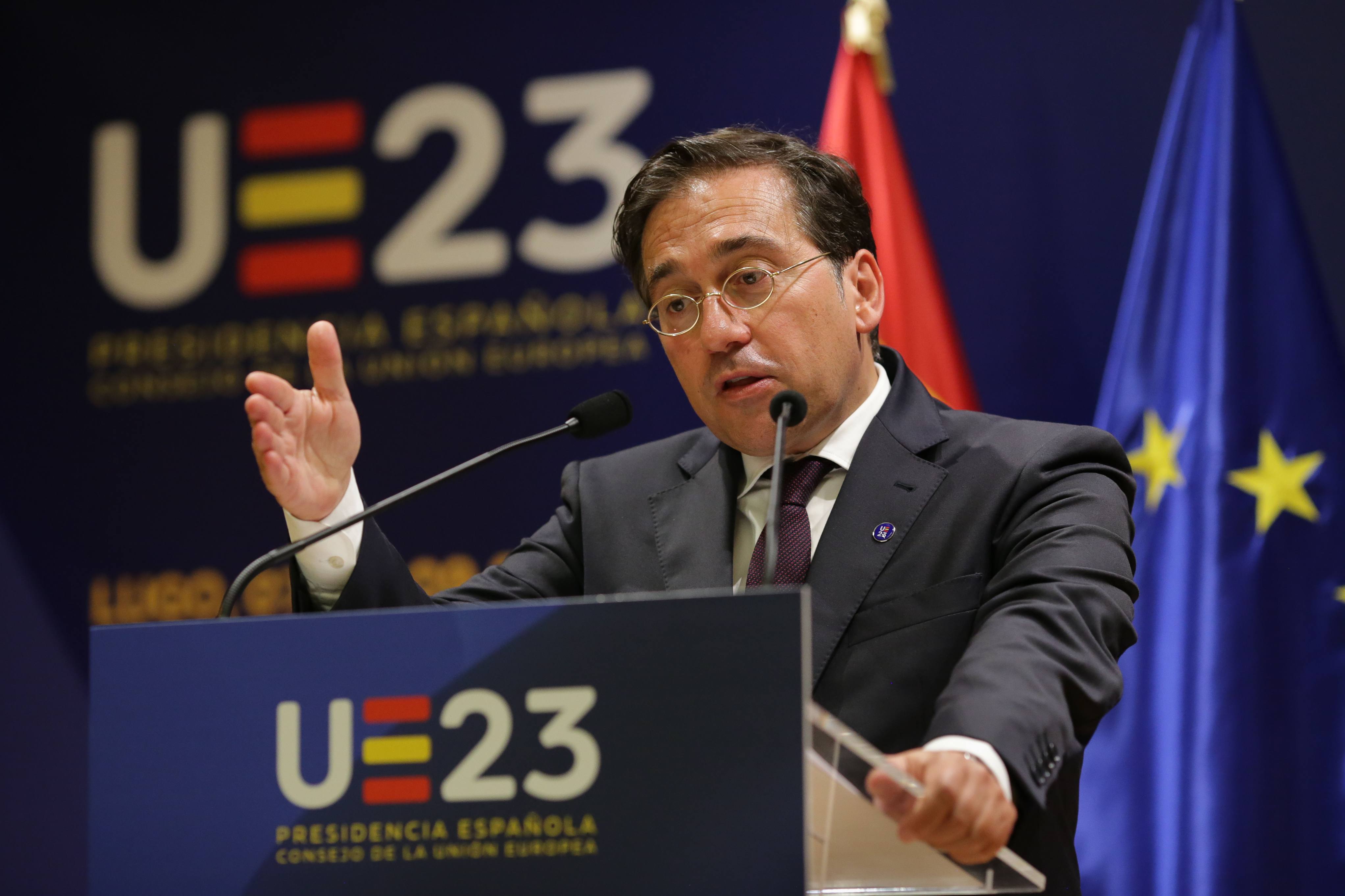 Intervención del El ministro de Asuntos Exteriores, Unión Europea y Cooperación en funciones, José Manuel Albares
