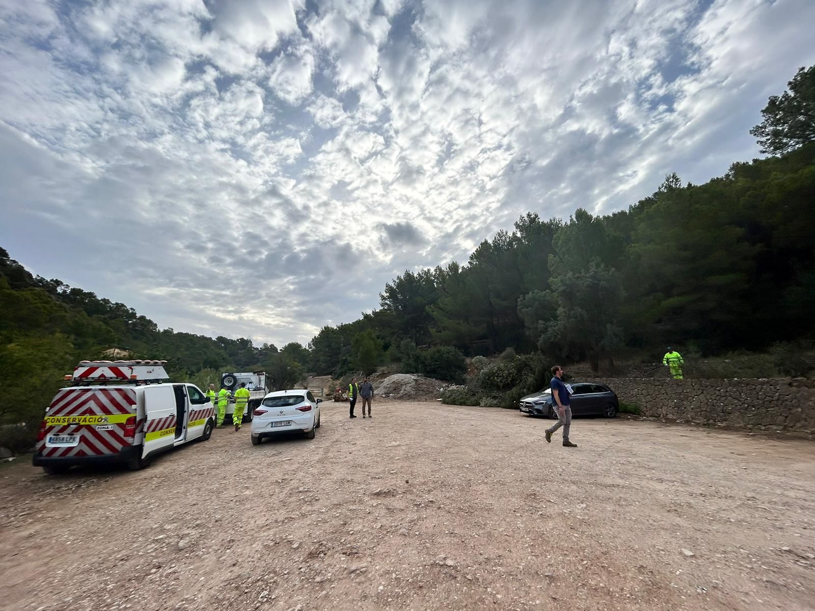 Imagen de las obras del parking de Sant Elm.