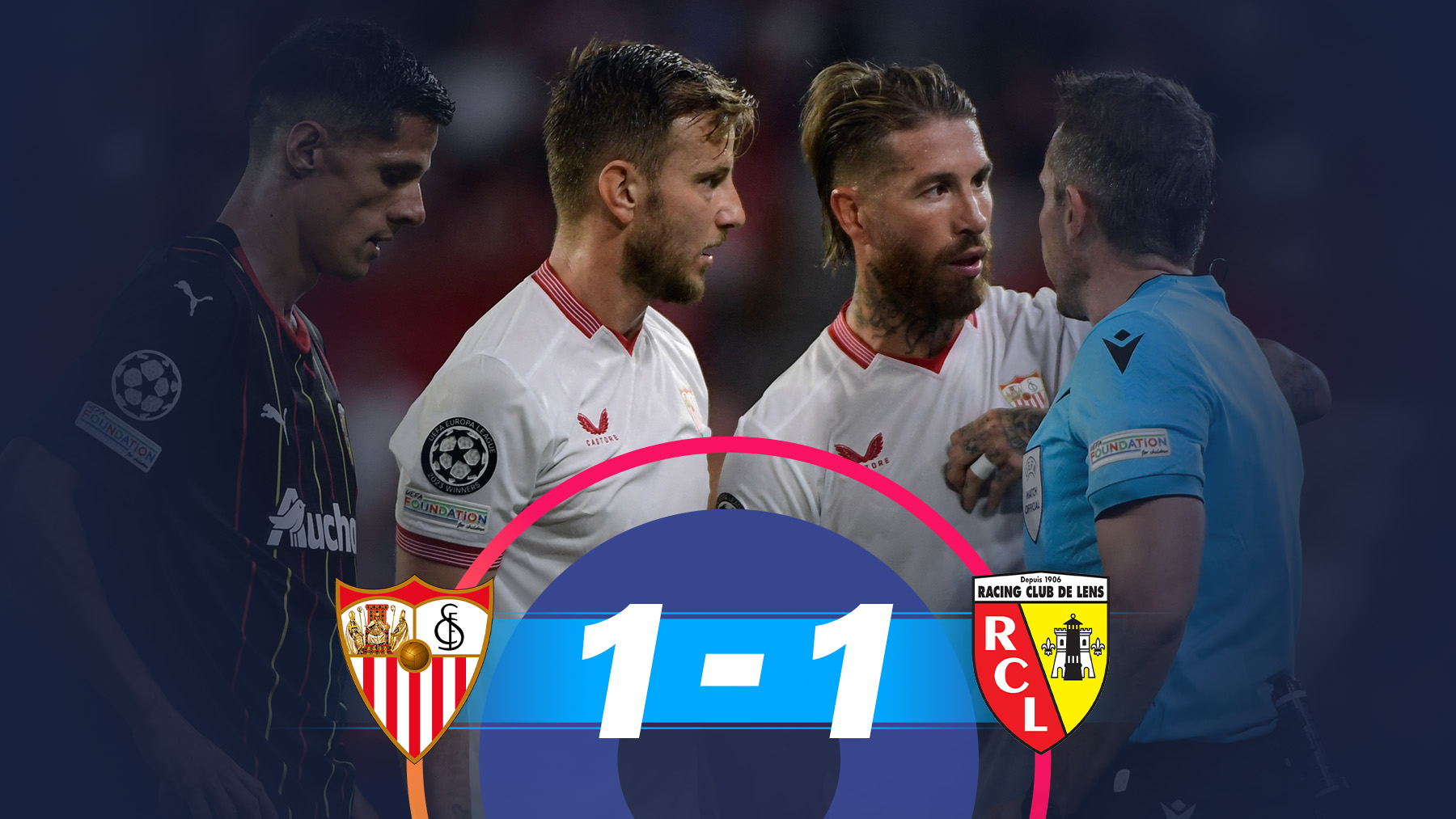 El Sevilla tropezó contra el Lens en casa.