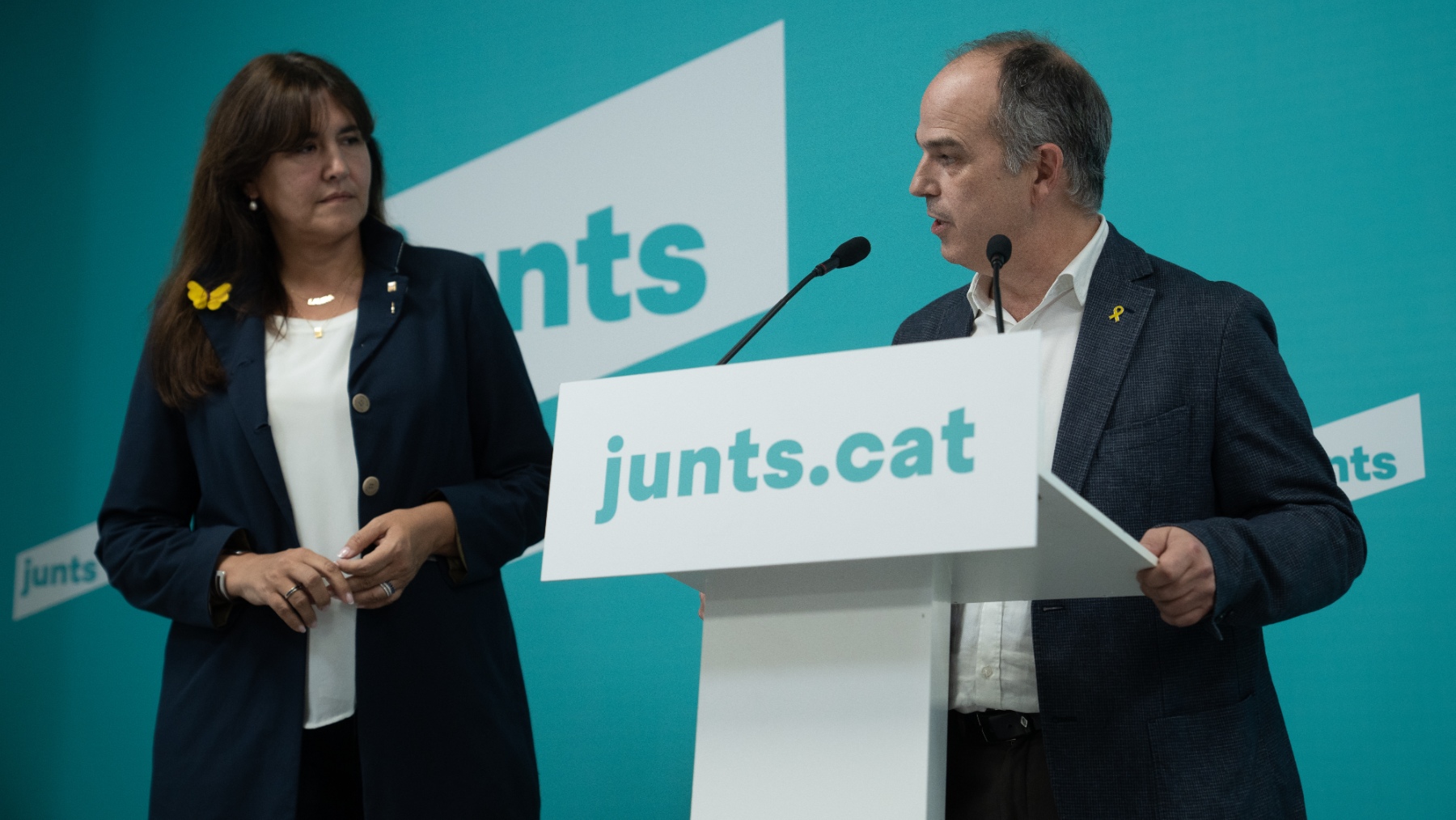 Jordi Turull y Laura Borràs (Foto: Europa Press).
