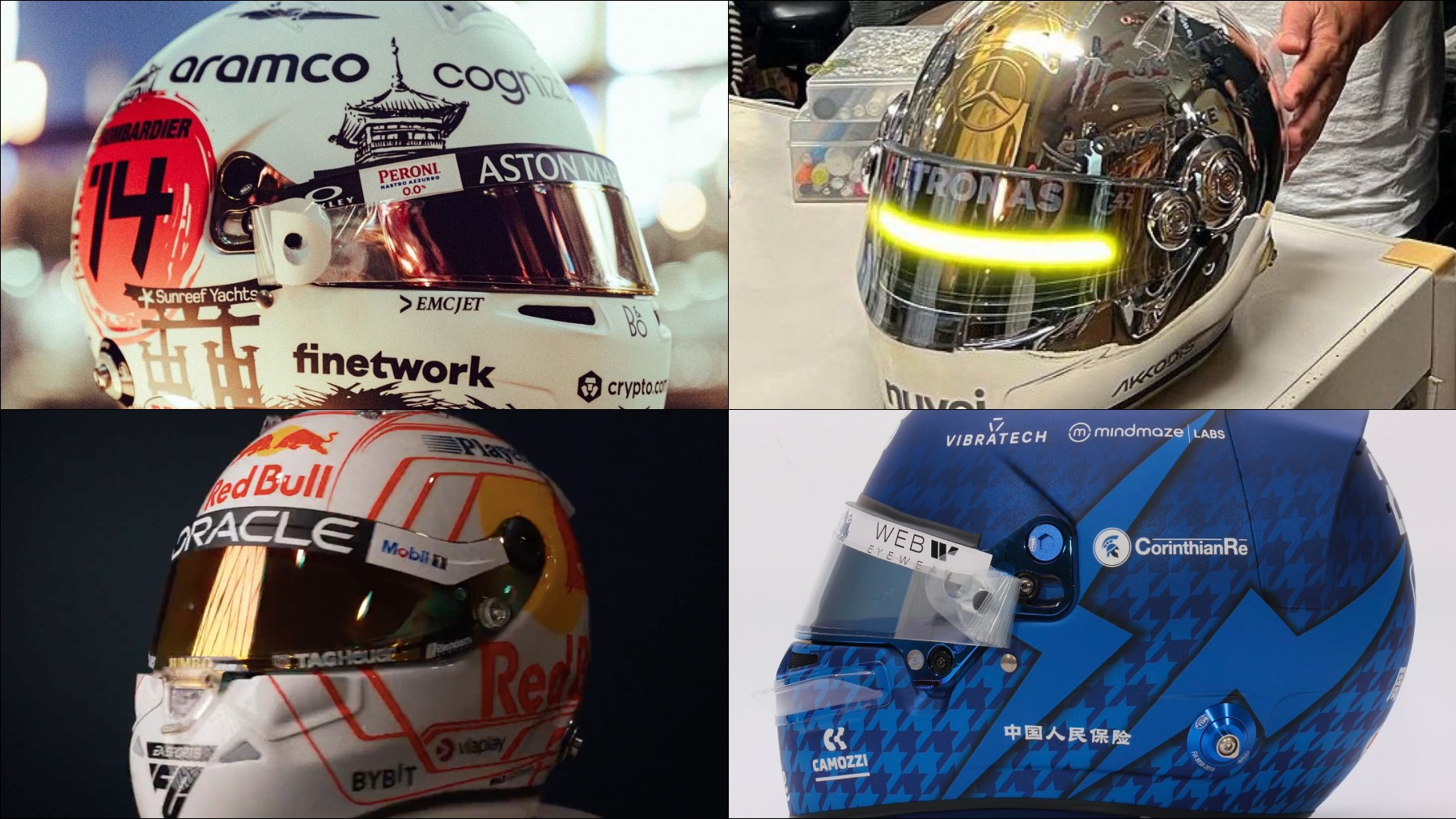 Así son los mejores cascos del Gran Premio de Japón.