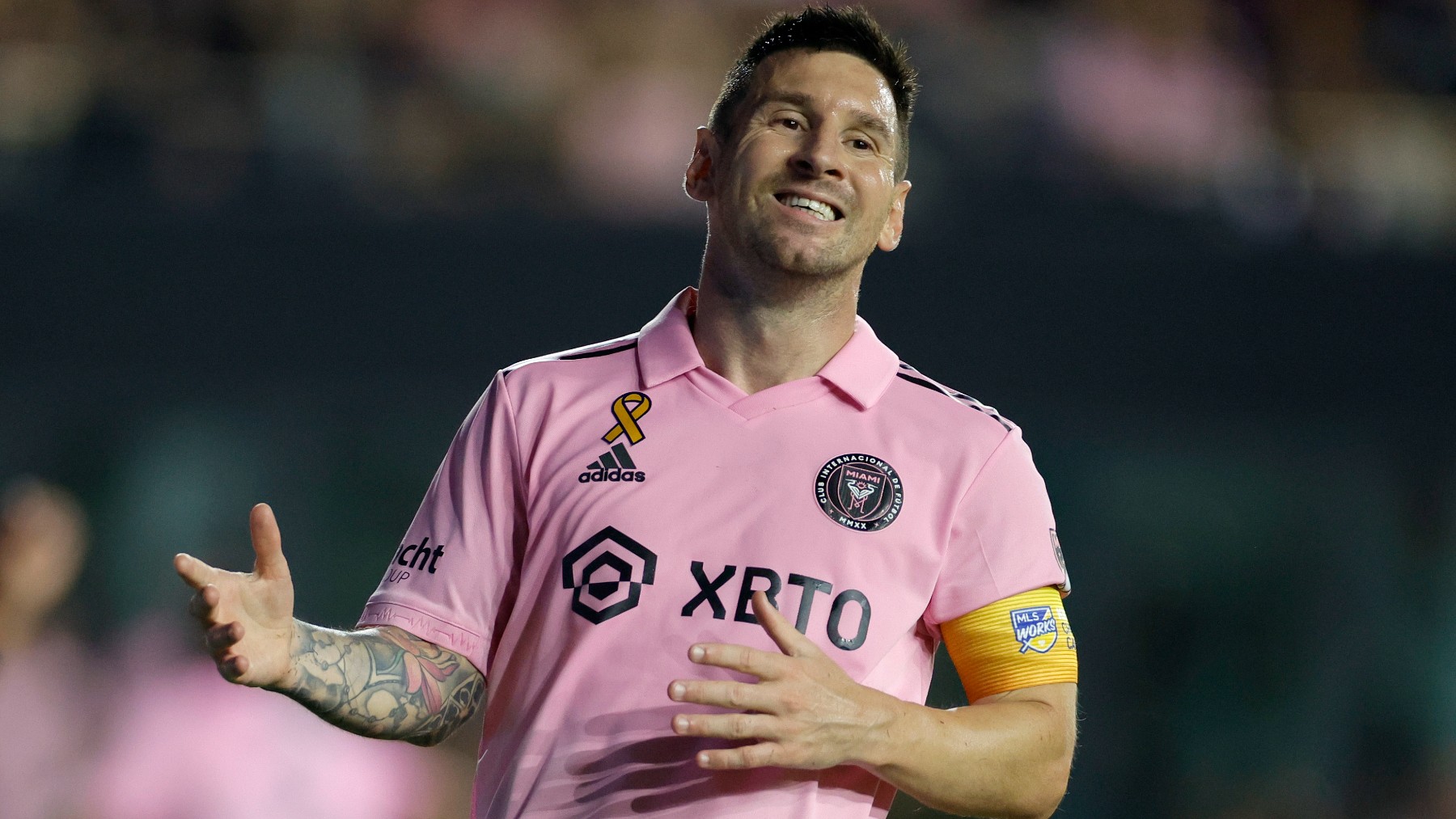 Leo Messi, durante un partido con el Inter Miami. (Getty)