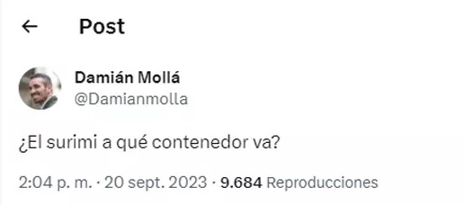 Damián Mollá borró el tuit en el que se reía de las audiencias de Cuentos Chinos