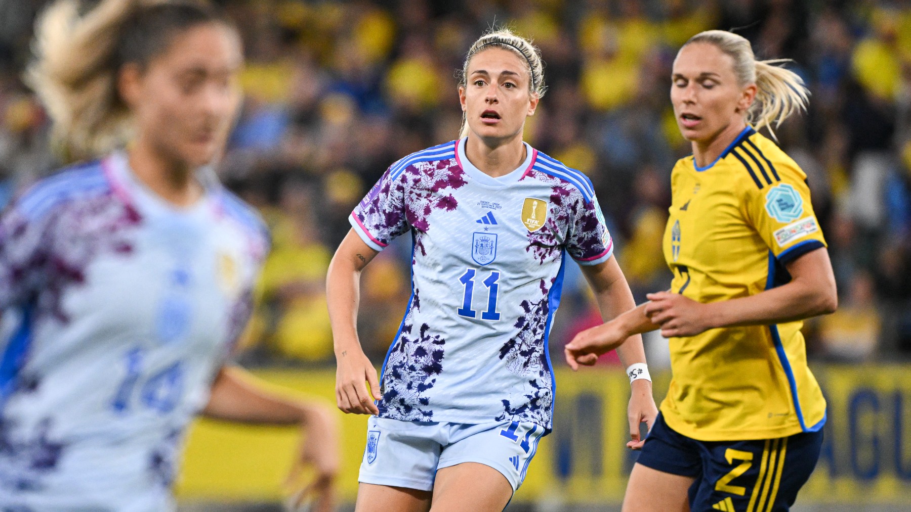 Alexia Putellas, durante el partido de España contra Suecia. (AFP)