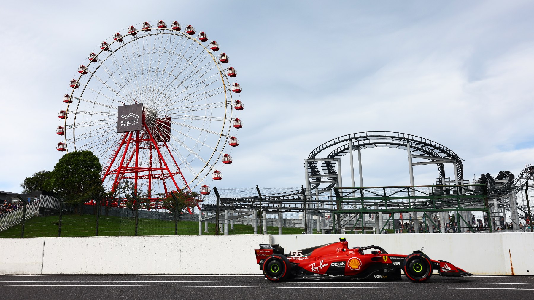 Carlos Sainz rodando en Japón. (Getty)