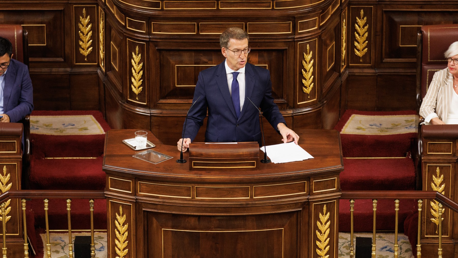 Feijóo en el Congreso. (Foto: EP)