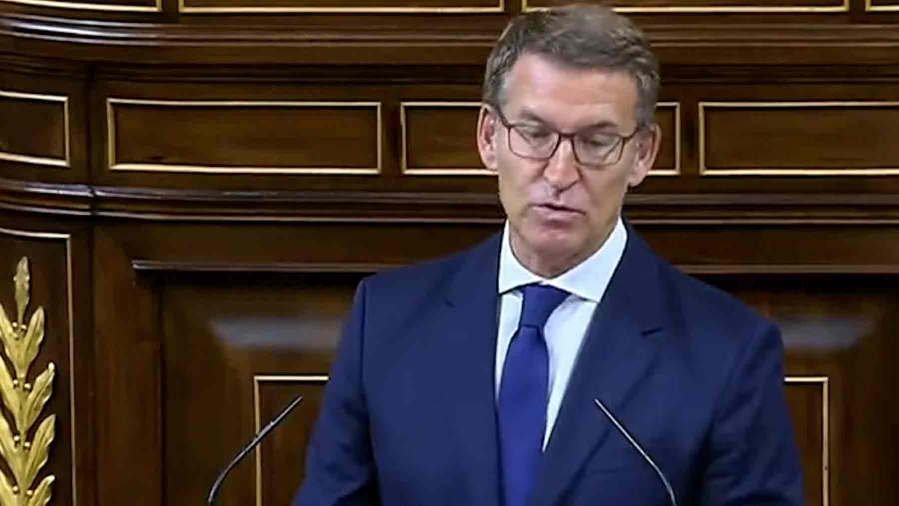 El presidente del PP, Alberto Núñez Feijóo
