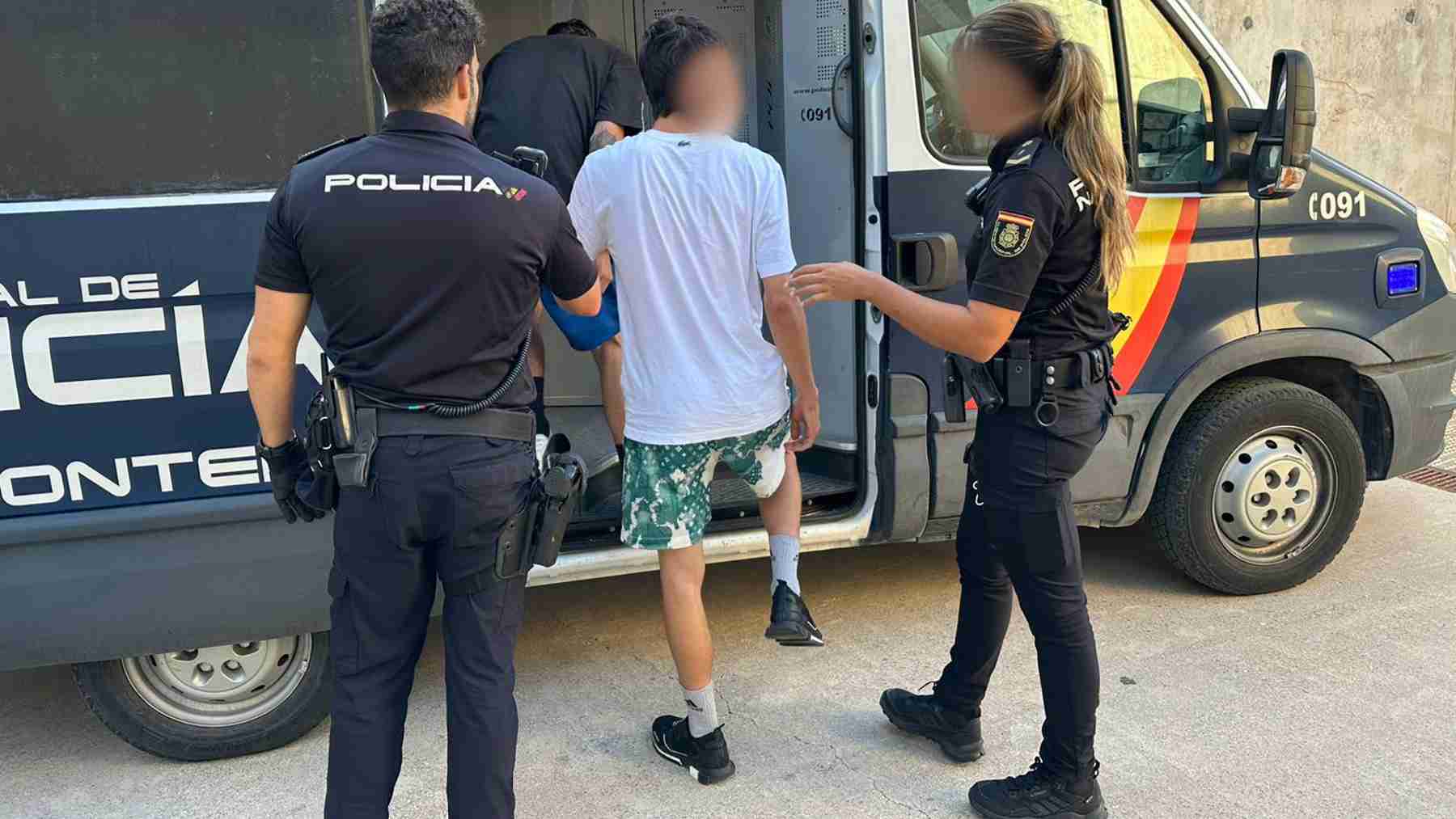 Uno de los cuatro detenidos en Ibiza. POLICÍA NACIONAL