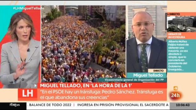Silvia Intxaurrondo llama al orden a Miguel Tellado (PP) por criticar a Sánchez en RTVE