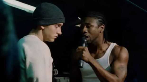 Eminem y Nashawn Breedlove en la película 8 millas.