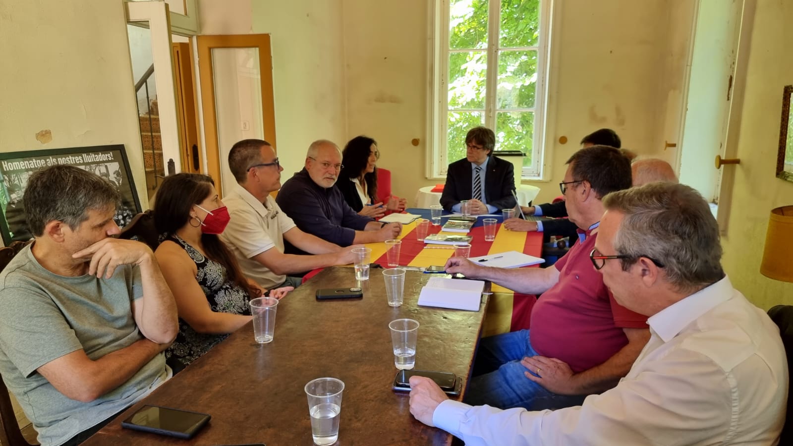 Puigdemont preside una reunión del llamado Consejo de la República (Foto: Consejo de la República)