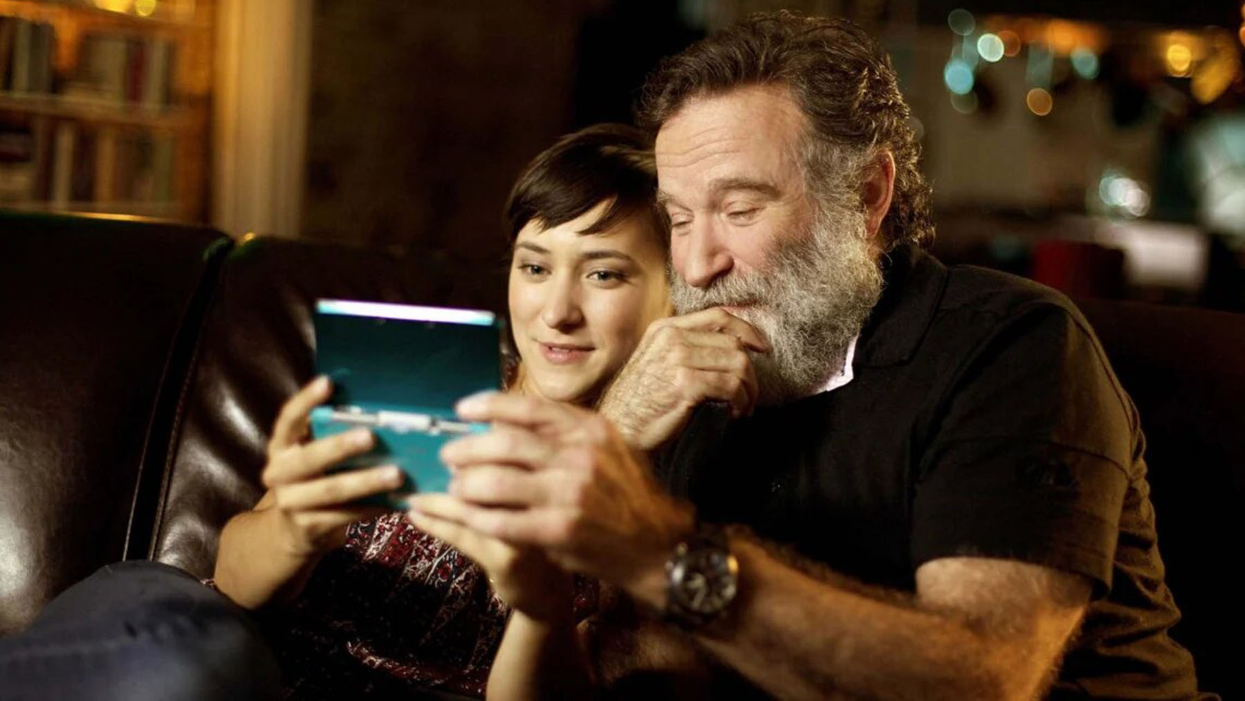 Zelda junto a su padre Robin Williams