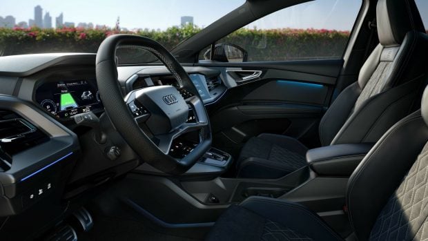 Interior del Audi Q4 e-tron más potente