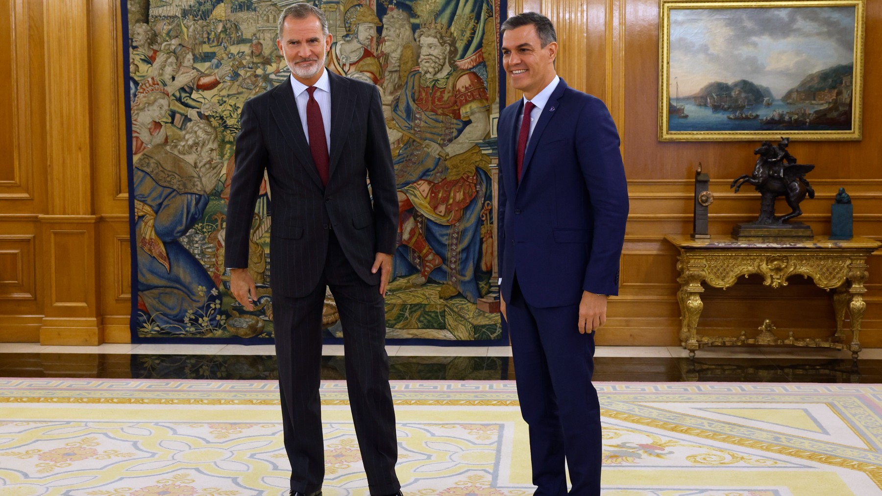 El Rey recibe a Pedro Sánchez en Zarzuela