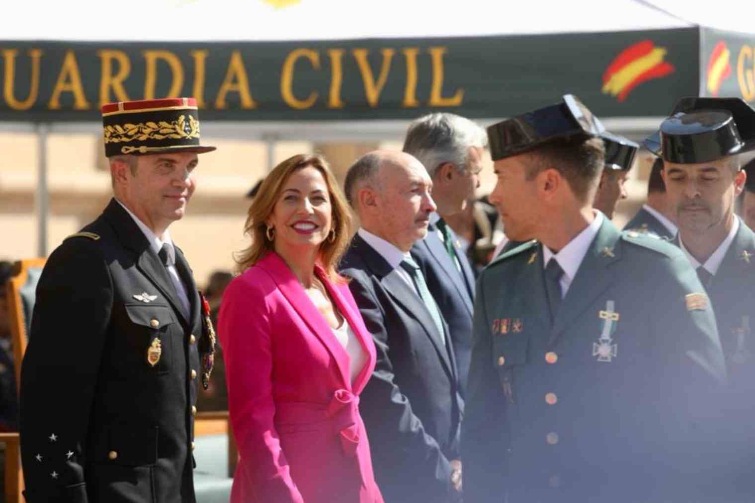 La alcaldesa de Zaragoza, Natalia Chueca, en el acto institucional por la Patrona de la Guardia Civ