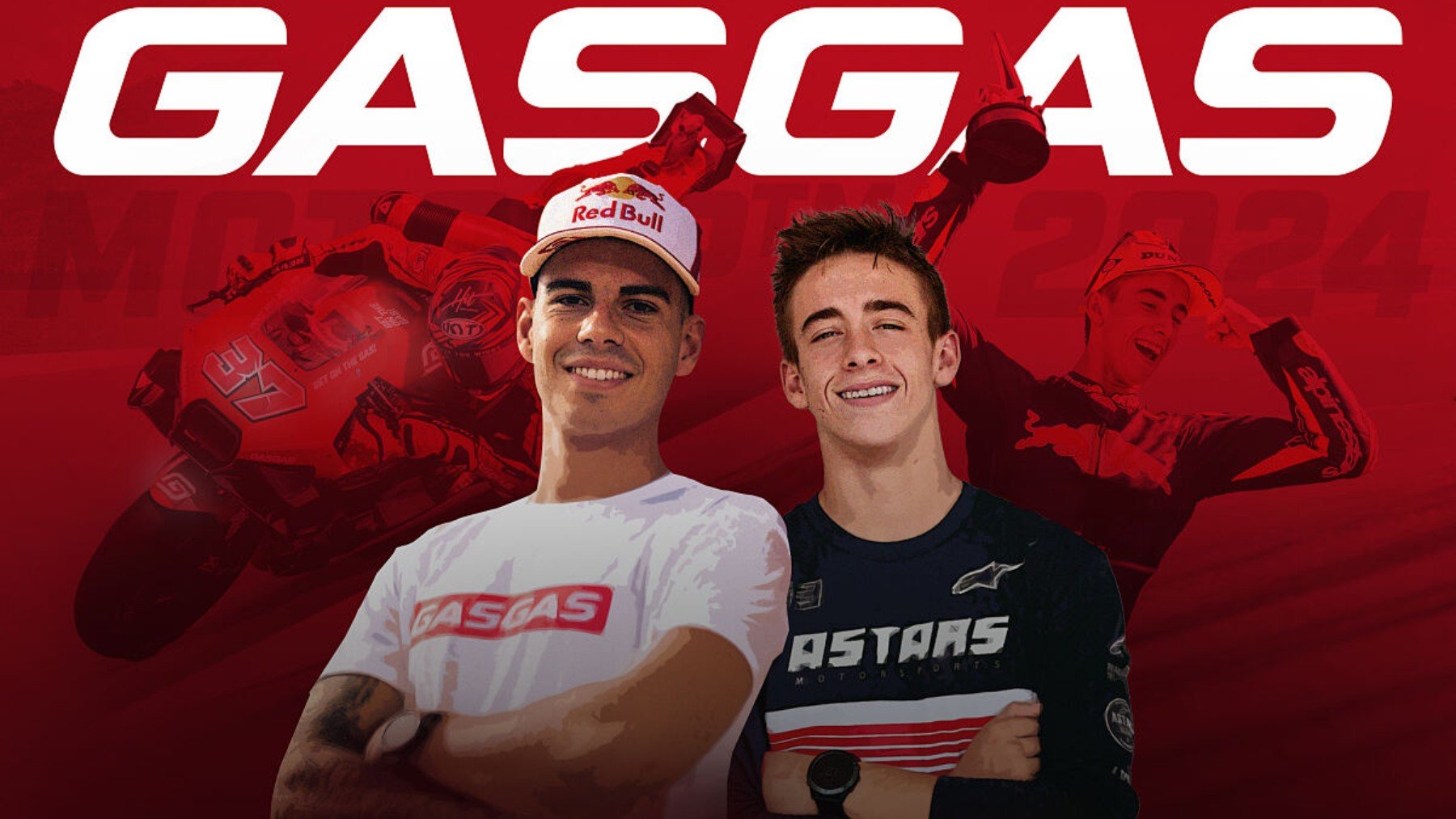 Pedro Acosta y Augusto Fernández correrán con el GASGAS en MotoGP en 2024. (Tech3)