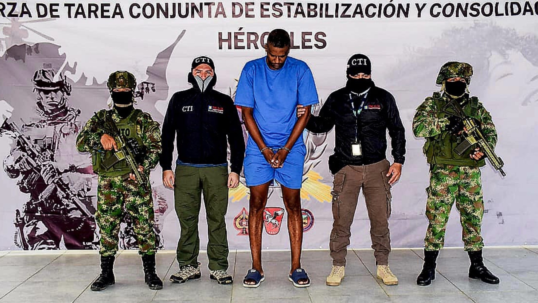El ex futbolista colombiano Rolan de la Cruz, detenido por narcotráfico.