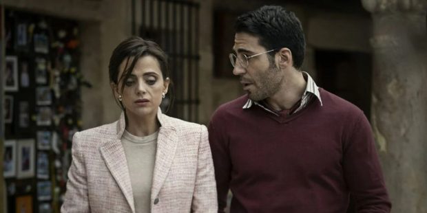 Macarena Gómez y Miguel Ángel Silvestre visitan El Hormiguero para hablar de la serie 30 monedas