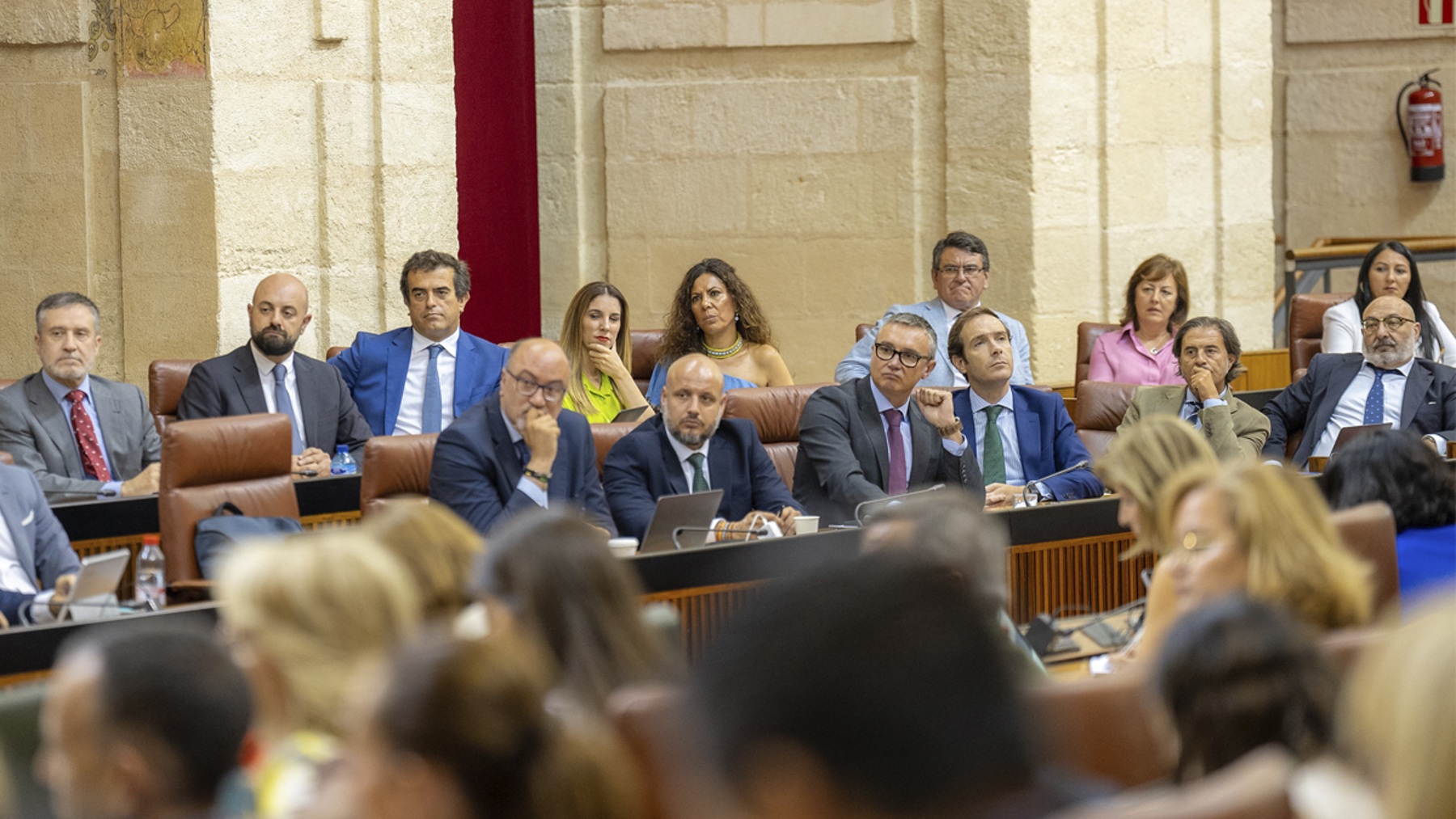 Bancada de Vox en el Parlamento de Andalucía (VOX).