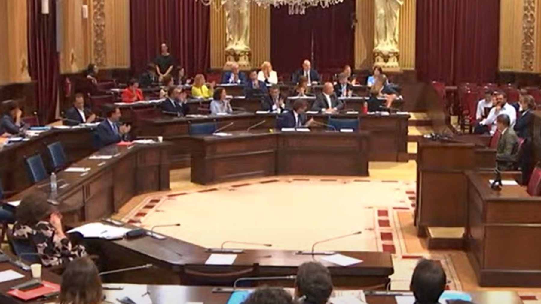 Imagen del Parlament balear durante la sesión de control de este martes.