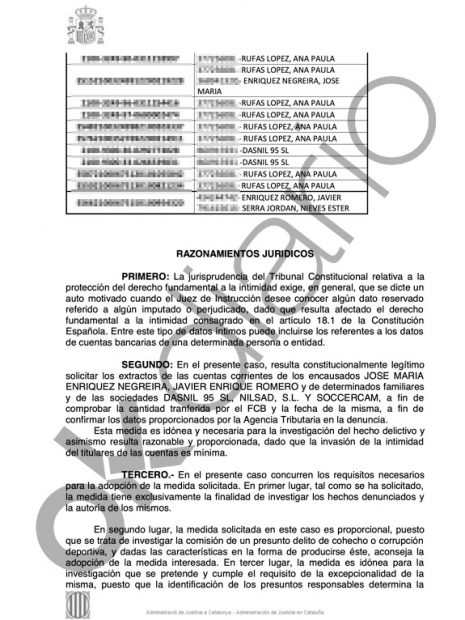 Negreira, Cuentas